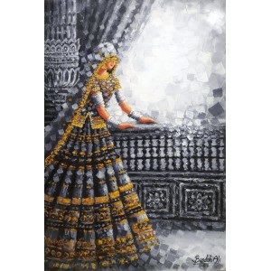 Bandah Ali, 24 x 36 Inch, Acrylic on Canvas, Figurative-Painting, AC-BNA-188